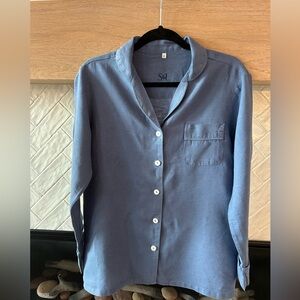 Serena and Lily Positano Linen Pajamas Small - Like New Heavy Linen